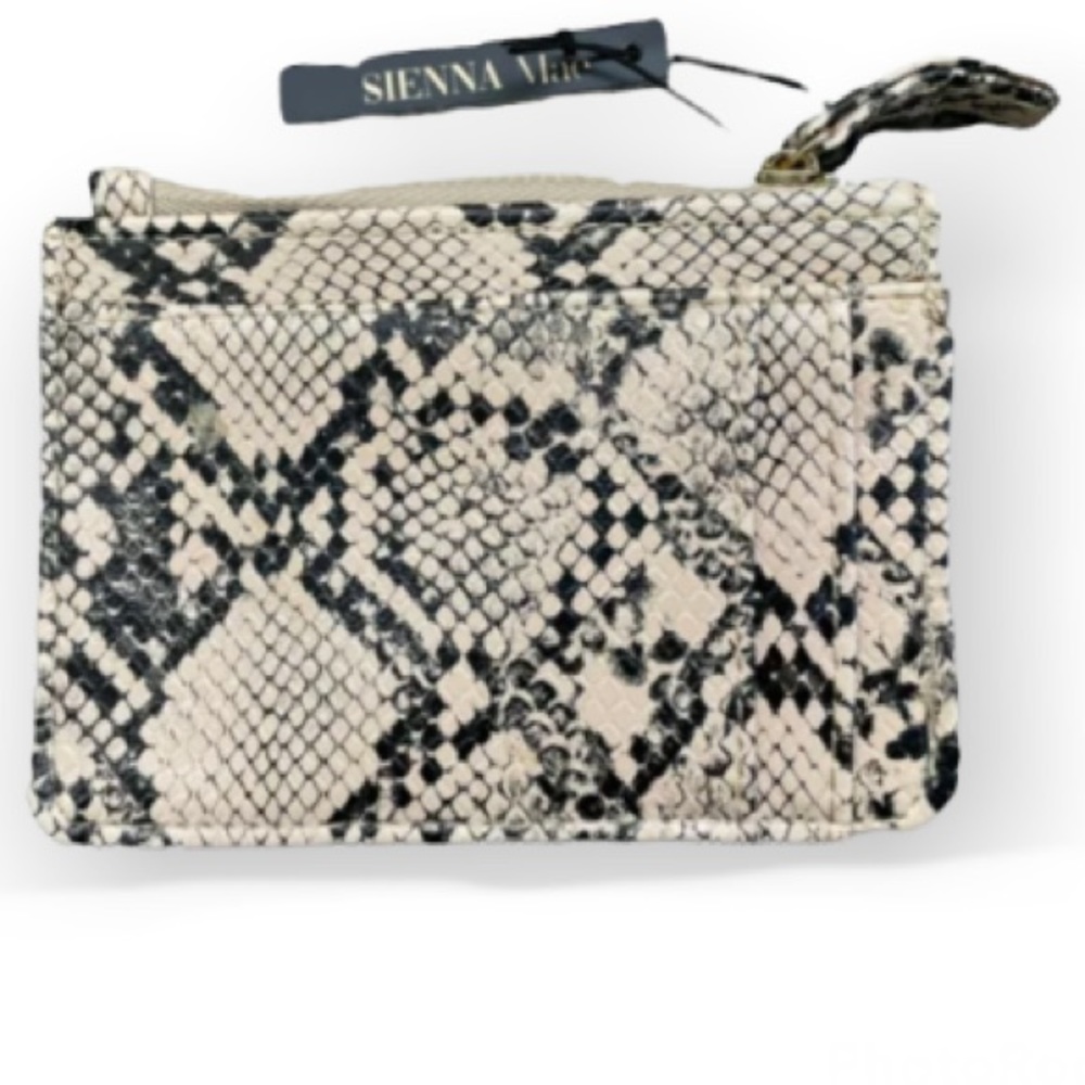 Trendy Beautiful Sienna Mae Lennon • Vegan Leather Card Wallet Snake Print